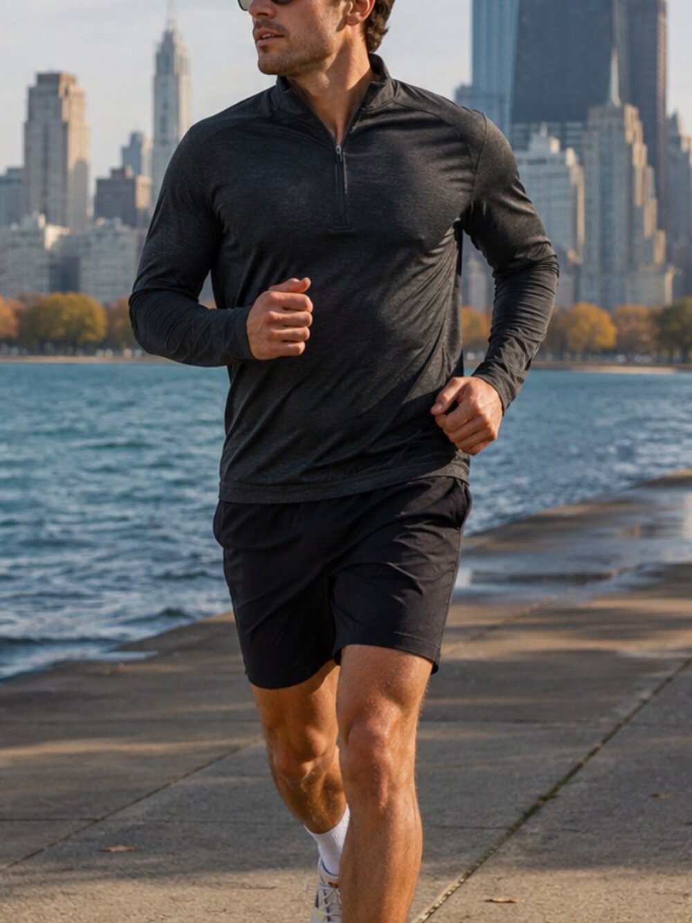 Lululemon Men's Black Quarter-Zip Sweater